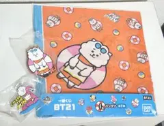 一番くじBT21 RJ【ジン】バンダナ＆キーホルダー＆ピンバッジ3点セット