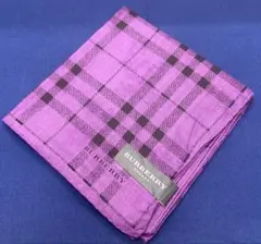 新品✨BURBERRY バーバリー ハンカチ パープル チェック大判