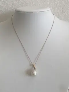 K18 YG 18金イエローゴールド パール ネックレス アジャスター付き 