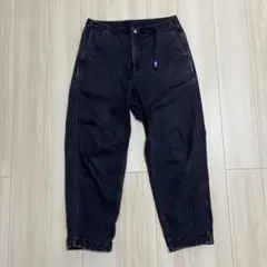 ザノースフェイスパープルレーベル デニムワイドテーパードフィールドパンツ(黒)