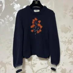Stefan cooke 23aw Navy Oak Leaf Sweater - メルカリ