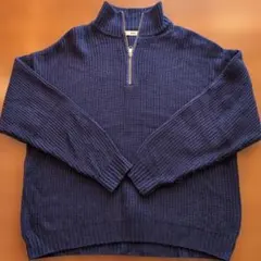 WEGO ネイビー ハイネックニットセーター L