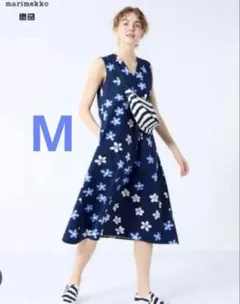 UNIQLO by marimekko 花柄ノースリーブワンピース Mサイズのサムネイル