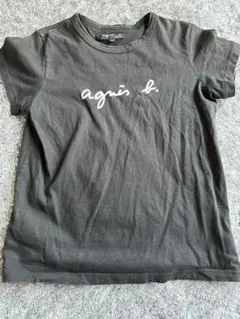 agnis b. アニエスべー　ブラック Tシャツ T1 レディース