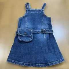 【e.a.B/BEBE】エーアーベー べべ デニム ジャンパースカート 100