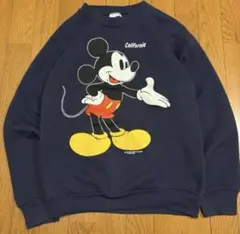 90s USA製 DISNEY ミッキーマウス 両面プリント スウェット M