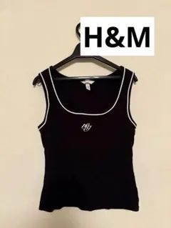 H &M ブラックタンクトップ Mサイズ