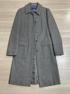 【美品】バーバリーブルーレーベル ステンカラーコート ノバチェック ロング丈38 美品】バーバリーブルーレーベル ステンカラーコート ノバチェック