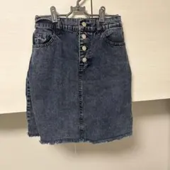 Lサイズ ボタン付きデニムスカート