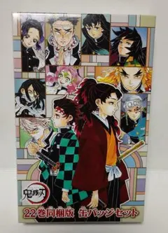 鬼滅の刃 全巻と22巻同梱版缶バッジセットおまけ 集英社（SHUEISHA） 【新品】鬼滅の刃 22巻 限定同梱版 (缶バッジ