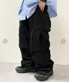 WHO'S WHO gallery M-65パンツ　Ｌ　ブラック　ユニセックス