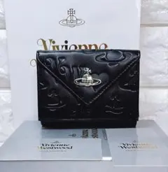 Vivienne Westwood 3つ折り財布 ブラック マット