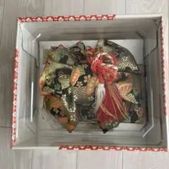 七五三　作り帯　ゴールド　蝶柄