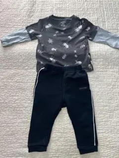 Carter's 昆虫柄長袖Tシャツとパンツセット