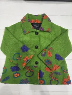 MADE IN ITALY　スライバー素材　花柄ジャケット　コート　イタリア製