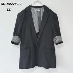 MENZ-STYLE メンズスタイル　半袖　夏　ジャケット　ブラック　チェックのサムネイル