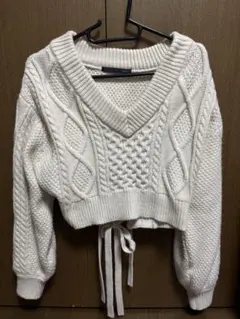 Heather ケーブルニット アイボリー