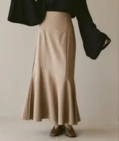 moi tytto ベージュ マーメイドスカート Sのサムネイル
