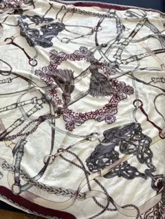 マニプリウールシルクストールヘリンボーン織タッセルストラップ ブラウン