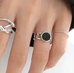 silver925 ブラックスサークルリング/シルバー925 リング　ring