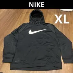 希少！ギザギザスゥオッシュ　Nike DRI-FIT ブラックパーカー　XL
