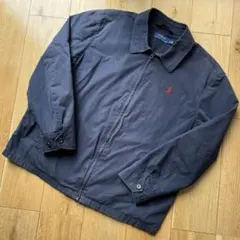 80s ポロバイラルフローレン スイングトップ 短丈 フェード 雰囲気◎ 紺 80s ポロバイラルフローレン スイングトップ 短丈 フェード