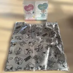 スヌーピー　メモスタンド　ピンク　ブルー　スヌーピー　エコバッグ　一番クジ