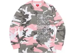 新品 Supreme Stacked Long Sleeve Top ピンク Mのサムネイル