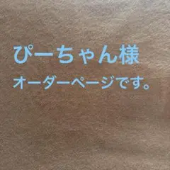 ぴーちゃん様オーダーページです。