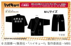 【匿名配送】ハイキュー!!甚平　メッシュ生地　メンズ　黒　M～L【未着用タグ付】