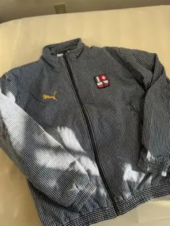 希少90年代 PUMA ストライプジャケット（イタリア・スイス国旗刺繍）
