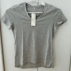 AZUL BY MOUSSY オーガニックコットン Vネック Tシャツ　グレーのサムネイル