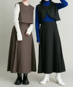 KBF オープンセパレートワンピース　黒