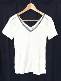 MORGAN Vネック Tシャツ 半袖 トップス モーガンのサムネイル