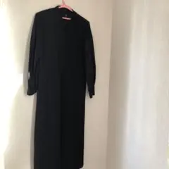 AULA AILA 黒ロングワンピース　レースサコッシュ付き