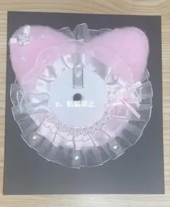 痛ロゼット ロゼット 缶バッジ ピンク 白 量産型 猫耳 猫 レース