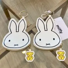【２点セット】ミッフィー ダイカットコインケース キーホルダー