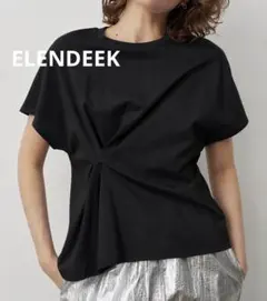 ELENDEEK エレンディーク ツイストデザイン カットソー ブラック