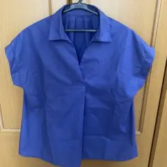 ブルー系　スキッパーシャツ