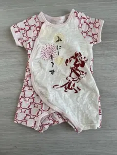 ディズニー　ミニー　甚平風ロンパース　サイズ60〜70