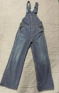 40s リー　ハウスタグ　斜体　ロングL ヒッコリー　オーバーオール　パンツ　S