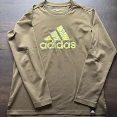 adidas 長袖Tシャツ　160cm カーキ