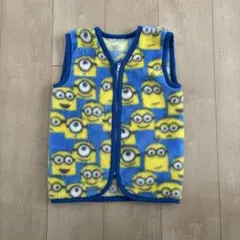 ミニオン フリースベスト 100cm 子供用　イエロー　ブルー