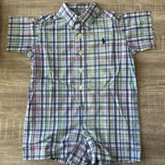 【美品】Ralph Lauren ラルフローレン　チェック柄　ロンパース