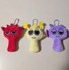 スプランキー SPRUNKI ボールチェーンマスコット キーホルダー 3点セット