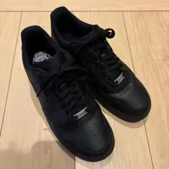 Nike Air Force 1 ブラックレザー スニーカー