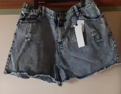 CM ダメージ加工デニムショートパンツ大きいサイズ