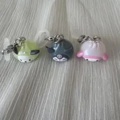 ポチャッコ・クロミ・マイメロディのめじるしアクセサリーキーホルダー3個セット