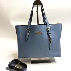 COACH 2way C4084 モリー スカイブルー ハンドバッグ ショルダー