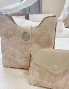 レディーストート ハンドバッグ　アンティーク風バッグセット